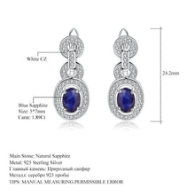 Load image into Gallery viewer, GEM&#39;S BALLET 1.89Ct Natural Blue Sapphire Vintage Earrings 925 Sterling Silver Gemstone Drop Earrings For Women Wedding Jewelry - Shop &amp; Buy
