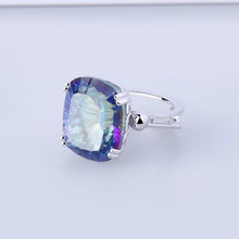 Load image into Gallery viewer, GEM&#39;S BALLET 18.42Ct Natural Rainbow Fire Mystic Topaz Ring Cocktail For Women 925 Sterling Silver Vintage Fashion Jewelry - Shop &amp; Buy