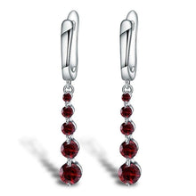 Load image into Gallery viewer, GEM&#39;S BALLET 2.67Ct Natural Red Garnet Gemstone Drop Earrings Genuine Pure 925 Sterling Silver Earrings Fine Jewelry For Women - Shop &amp; Buy