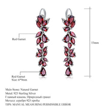 Load image into Gallery viewer, GEM&#39;S BALLET 20.35Ct Natural Red Garnet Earrings 925 Sterling Sliver Leaves Branches Drop Earrings For Women Engagement Jewelry - Shop &amp; Buy
