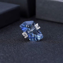 Load image into Gallery viewer, GEM&#39;S BALLET 21.20Ct Natura Iolite Blue Mystic Quartz Gemstone Cocktail Rings 925 Sterling Silver Fine Jewelry for Women - Shop &amp; Buy
