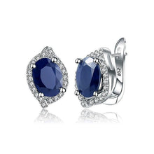 Load image into Gallery viewer, Gem&#39;s Ballet 3.26C Natural Blue Sapphire Gemstone Vintage Stud Earrings 925 Sterling Silver Fine Jewelry For Women - Shop &amp; Buy

