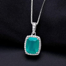 Load image into Gallery viewer, GEM&#39;S BALLET 3.67Ct Natural Green Agate Gemstone Pendant Necklace For Women 925 Sterling Silver Fine Jewelry Drop Shipping - Shop &amp; Buy