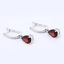 Load image into Gallery viewer, Gem&#39;s Ballet 4.31Ct Natural Red Garnet Drop Earrings Solid 925 Sterling Silver Fine Jewelry For Women Gemstone Earrings - Shop &amp; Buy