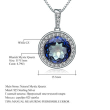 Load image into Gallery viewer, Gem&#39;s Ballet 4.79Ct Natural Blueish Mystic Quartz Gemstone Pendant Necklace Solid 925 Sterling Silver Fine Jewelry For Women - Shop &amp; Buy