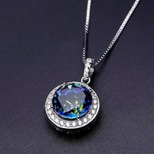 Load image into Gallery viewer, Gem&#39;s Ballet 4.79Ct Natural Blueish Mystic Quartz Gemstone Pendant Necklace Solid 925 Sterling Silver Fine Jewelry For Women - Shop &amp; Buy
