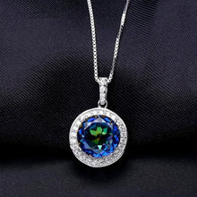 Load image into Gallery viewer, Gem&#39;s Ballet 4.79Ct Natural Blueish Mystic Quartz Gemstone Pendant Necklace Solid 925 Sterling Silver Fine Jewelry For Women - Shop &amp; Buy
