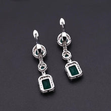 Load image into Gallery viewer, Gem&#39;s Ballet 4.96Ct Natural Green Agate Drop Earrings 925 Sterling Silver Vintage Earrings For Women Wedding Fine Jewelry - Shop &amp; Buy
