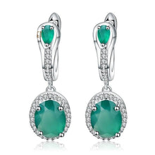 Load image into Gallery viewer, Gem&#39;s Ballet 5.15Ct Natural Green Agate Vintage Earrings 925 Sterling Silver Gemstone Drop Earrings For Women Fine Jewelry - Shop &amp; Buy
