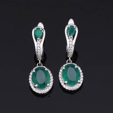 Load image into Gallery viewer, Gem&#39;s Ballet 5.15Ct Natural Green Agate Vintage Earrings 925 Sterling Silver Gemstone Drop Earrings For Women Fine Jewelry - Shop &amp; Buy