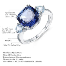 Load image into Gallery viewer, Gem&#39;s Ballet 5.22Ct Iolite Blue Mystic Quartz Sky Blue Topaz Rings AU750 585 14K 10K 18K Gold 925 Silver Ring Jewelry For Women - Shop &amp; Buy

