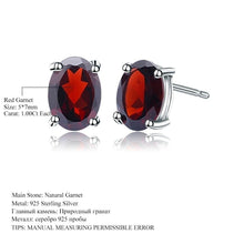 Load image into Gallery viewer, Gem&#39;s Ballet 5*7mm 2.00Ct Oval Natural Red Garnet Gemstone Stud Earrings 585 14K 10K 18K Gold 925 Silver Jewelry for Women - Shop &amp; Buy
