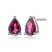 Load image into Gallery viewer, Gem&#39;s Ballet 6*8mm 2.74Ct Natural Red Garnet Gemstone Stud Earrings Genuine 925 Sterling Silver Fashion Jewelry for Women - Shop &amp; Buy