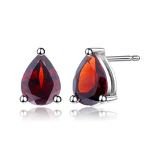 Load image into Gallery viewer, Gem&#39;s Ballet 6*8mm 2.74Ct Natural Red Garnet Gemstone Stud Earrings Genuine 925 Sterling Silver Fashion Jewelry for Women - Shop &amp; Buy
