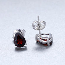 Load image into Gallery viewer, Gem&#39;s Ballet 6*8mm 2.74Ct Natural Red Garnet Gemstone Stud Earrings Genuine 925 Sterling Silver Fashion Jewelry for Women - Shop &amp; Buy
