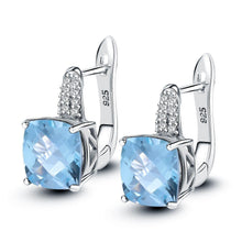 Load image into Gallery viewer, GEM&#39;S BALLET 7.33Ct Natural Blueish Mystic Quartz 925 Sterling Silver Vintge Gemstone Stud Earrings for Women Fine Jewelry - Shop &amp; Buy
