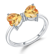 Load image into Gallery viewer, GEM&#39;S BALLET 925 Sterling Silver Bow Knot Ring 1.56Ct Natural Citrine Gemstone Rings For Women Valentine&#39;s Day Gift Jewelry - Shop &amp; Buy
