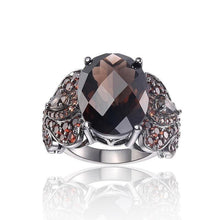 Load image into Gallery viewer, GEM&#39;S BALLET 925 Sterling Silver Gemstone Cocktail Rings Special Design OCT Cutting Natural Smoky Quartz Ring For Women - Shop &amp; Buy
