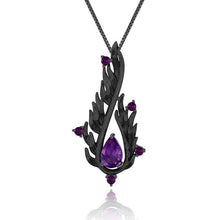 Load image into Gallery viewer, GEM&#39;S BALLET 925 Sterling Silver Handmade Angel&#39;s Wing Pendant Necklace Natural Amethyst Gemstone Fine Jewelry for Women - Shop &amp; Buy