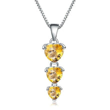 Load image into Gallery viewer, GEM&#39;S BALLET 925 Sterling Silver Jewelry 2.43Ct Natural Citrine Gemstone Love Heart Pendant Necklace for Women Wedding Jewelry - Shop &amp; Buy