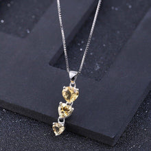 Load image into Gallery viewer, GEM&#39;S BALLET 925 Sterling Silver Jewelry 2.43Ct Natural Citrine Gemstone Love Heart Pendant Necklace for Women Wedding Jewelry - Shop &amp; Buy
