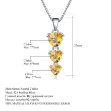 Load image into Gallery viewer, GEM&#39;S BALLET 925 Sterling Silver Jewelry 2.43Ct Natural Citrine Gemstone Love Heart Pendant Necklace for Women Wedding Jewelry - Shop &amp; Buy