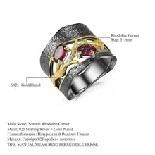 Load image into Gallery viewer, GEM&#39;S BALLET 925 Sterling Silver Original Handmade Branch Rings Natural Rhodolite Garnet Gemstones Ring for Women Fine Jewelry - Shop &amp; Buy
