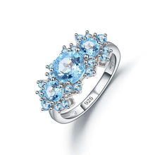 Load image into Gallery viewer, GEM&#39;S BALLET 925 Sterling Silver Vintage Luxury Ring Natural Sky Blue Topaz Birthstone Rings For Women Gift Fine Jewelry - Shop &amp; Buy
