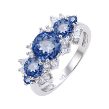 Load image into Gallery viewer, GEM&#39;S BALLET 925 Sterling Silver Vintage Luxury Ring Natural Sky Blue Topaz Birthstone Rings For Women Gift Fine Jewelry - Shop &amp; Buy
