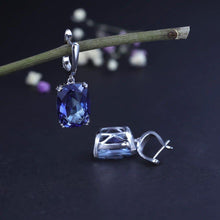 Load image into Gallery viewer, GEM&#39;S BALLET Luxury 925 Sterling Silver Drop Earrings Natural Iolite Blue Mystic Quartz for Women Elegant Earrings Fine Jewelry - Shop &amp; Buy
