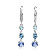 Load image into Gallery viewer, GEM&#39;S BALLET Natural Color-Change Fluorite Mix Gemstone Drop Earrings 100% Genuine 925 sterling silver Fine Jewelry For Women - Shop &amp; Buy