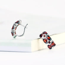 Load image into Gallery viewer, GEM&#39;S BALLET Natural Garnet Gemstone Earrings 925 Sterling Silver Mona Lisa Clip Earrings for Women Wedding Jewelry Bijouterie - Shop &amp; Buy
