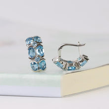 Load image into Gallery viewer, GEM&#39;S BALLET Natural Garnet Gemstone Earrings 925 Sterling Silver Mona Lisa Clip Earrings for Women Wedding Jewelry Bijouterie - Shop &amp; Buy
