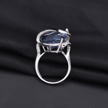 Load image into Gallery viewer, GEM&#39;S BALLET Natural Iolite Blue Mystic Quartz Jewelry Set 925 Sterling Silver Earrings Ring Pendant Sets For Women Fine Jewelry - Shop &amp; Buy
