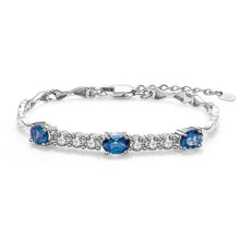 Load image into Gallery viewer, GEM&#39;S BALLET Natural London Blue Topaz Bracelet 925 Sterling Silver Gemstone Bracelets&amp;bangles For Women Fine Jewelry - Shop &amp; Buy
