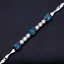 Load image into Gallery viewer, GEM&#39;S BALLET Natural London Blue Topaz Bracelet 925 Sterling Silver Gemstone Bracelets&amp;bangles For Women Fine Jewelry - Shop &amp; Buy
