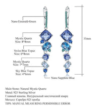 Load image into Gallery viewer, GEM&#39;S BALLET Natural Mystic Quartz Topaz Drop Earrings 925 Sterling Silver Handmade Modern Irregular Earrings for Women Brincos - Shop &amp; Buy
