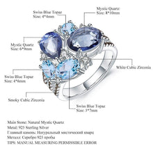 Load image into Gallery viewer, GEM&#39;S BALLET Natural Mystic Quartz Topaz Rings Fine Jewelry 925 Sterling Silver Gemstone Candy Ring for Women Bijoux - Shop &amp; Buy
