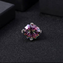 Load image into Gallery viewer, GEM&#39;S BALLET Natural Rainbow Mystic Quartz Cocktail Ring 925 Sterling Silver Irregular Gemstone Rings Fine Jewelry for Women - Shop &amp; Buy