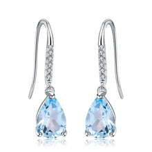 Load image into Gallery viewer, Gem&#39;s Ballet Natural Sky Blue Topaz Earrings Genuine 925 Sterling Silver Fine Jewelry 7x10mm Drop Earring For Women Fashion - Shop &amp; Buy