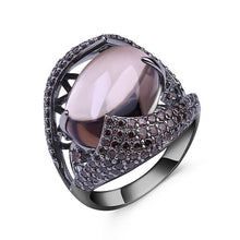 Load image into Gallery viewer, GEM&#39;S BALLET Natural Smoky Quartz Gemstone Cocktail Ring 925 Sterling Sliver Vintage Gothic Rings For Women Gift Party Jewelry - Shop &amp; Buy
