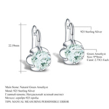 Load image into Gallery viewer, GEM&#39;S BALLET Pure 925 Sterling Silver Fine Jewelry Oval 5.47Ct Natural Green Amethyst Birthstone Stud Earrings For Women - Shop &amp; Buy
