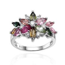 Load image into Gallery viewer, GEM&#39;S BALLET Real 925 Sterling Silver Tourmaline Rings For Women Natural Gemstone Ring Romantic Gift Engagement Jewelry - Shop &amp; Buy