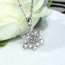 Load image into Gallery viewer, GEM&#39;S BALLET Snowflake Moissanite Diamond Pendant 925 Sterling Silver Jewelry Necklace Women with Twinkle Setting Moissanite - Shop &amp; Buy
