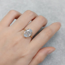 Load image into Gallery viewer, GEM&#39;S BALLET Solid 9K 10K 14K 18K AU750 Engagement Rings Oval Radiant Cut Cubic Zirconia Diamond Fire Crushed Ice CZ Gold Ring - Shop &amp; Buy
