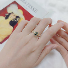 Load image into Gallery viewer, GEM&#39;S BALLET Unique 0.88Ct 5x7mm Octagon Cut Pave Set Moss Agate Engagement Ring in 925 Sterling Silver Women&#39;s Gold Ring - Shop &amp; Buy
