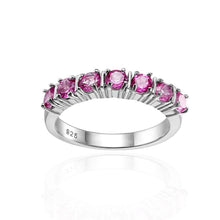 Load image into Gallery viewer, GEM&#39;S BALLET Wedding Rings Gemstone 925 Sterling Silver Rings for Women Stackable Ring Eternity Band Silver 925 Jewelry - Shop &amp; Buy
