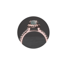 Load image into Gallery viewer, GEM&#39;S BALLET Women&#39;s Wedding Ring 1.18Ct 6x8mm Oval Natural Moss Agate Halo Engagement Rings in 925 Sterling Silver Healing Gift - Shop &amp; Buy
