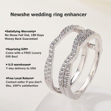 Load image into Gallery viewer, Genuine 925 Sterling Silver Adjustable Wedding Rings Enhancer for Women Engagement AAAAA Cubic Zircon Fine Jewelry - Shop &amp; Buy
