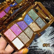 Load image into Gallery viewer, Glamorous Diamond &amp; Glitter 10-Color Eyeshadow Palette with Brush - Shop &amp; Buy

